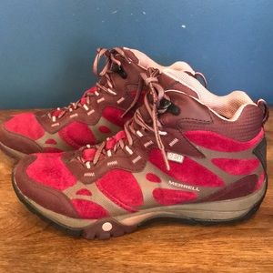 Merrell Waterproof Hiking Boots Pink Women’s 8